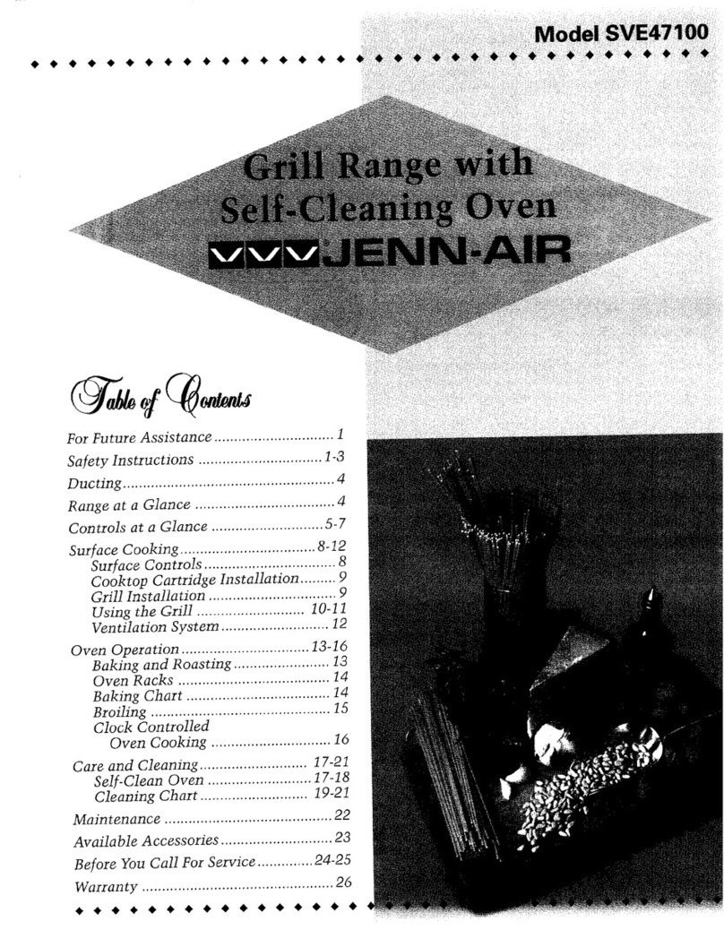 Jenn-Air SVE47100 instructions