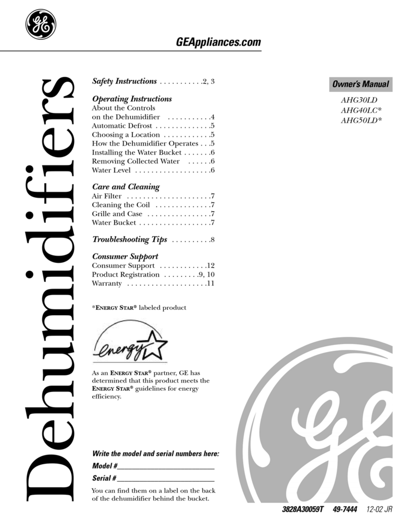 GE AHG30LD User manual