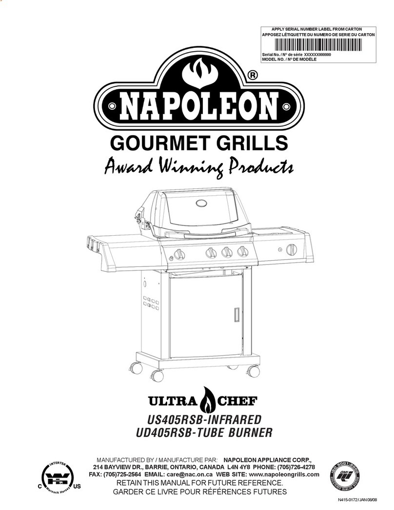 Napoleon Ultra Chef US405RSB-INFRARED user manual Napoleon Ultra Chef US405RSB-INFRARED user manual