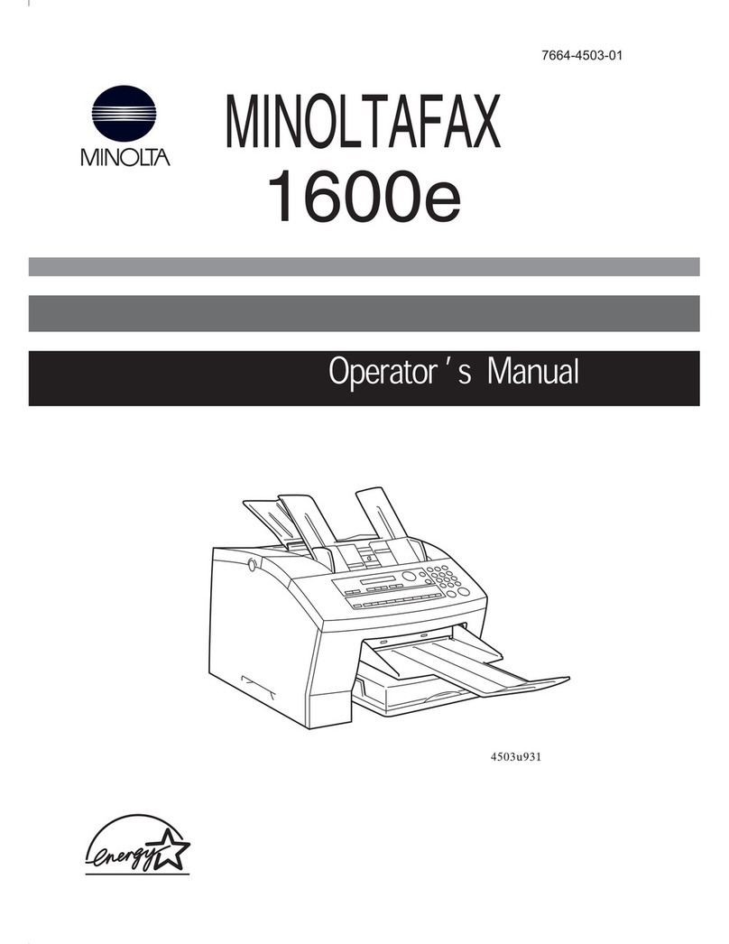 Minolta MINOLTAFAX 1600e User manual