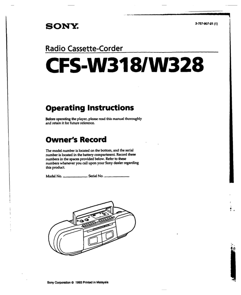 Sony CFS-W318 User manual