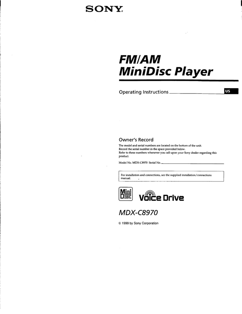 Sony MDX-C8970 User manual