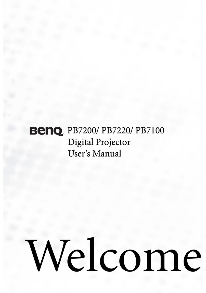 BenQ PB7200 - XGA DLP Projector User manual