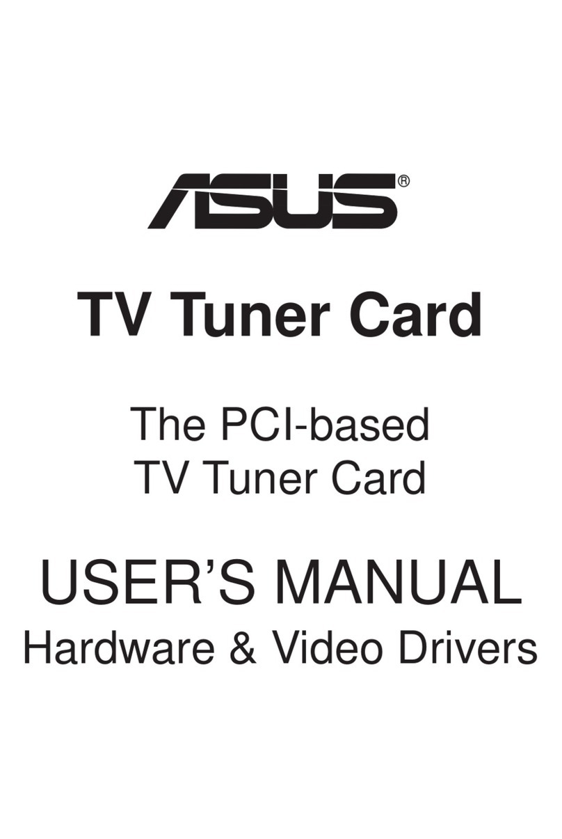 Asus ASUS TV TUNER CARD User manual