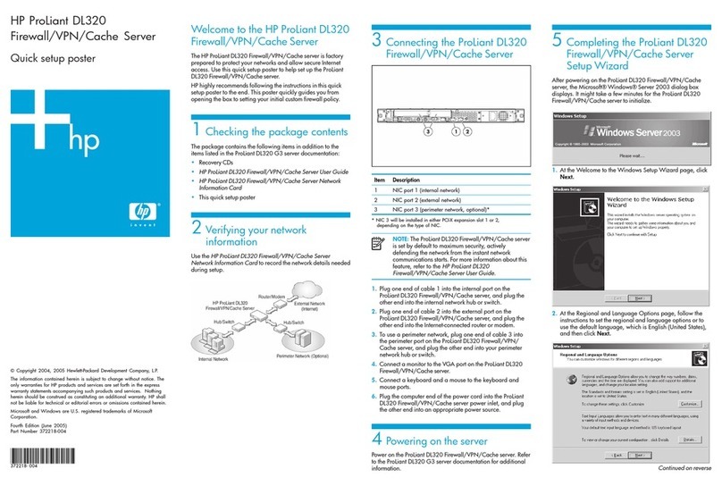 HP DL320 - ProLiant - G3 Specification sheet