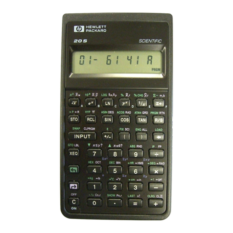 HP HP-20S User manual