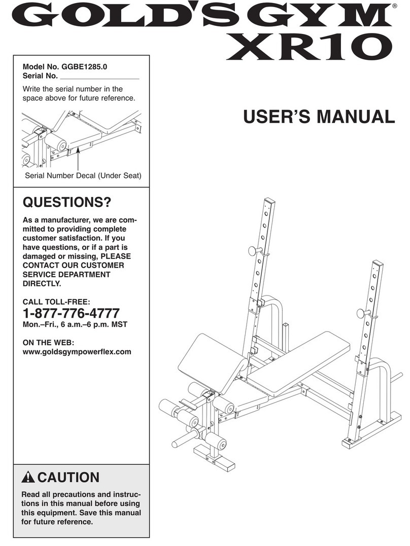Gold's Gym GGBE1285.0 User manual