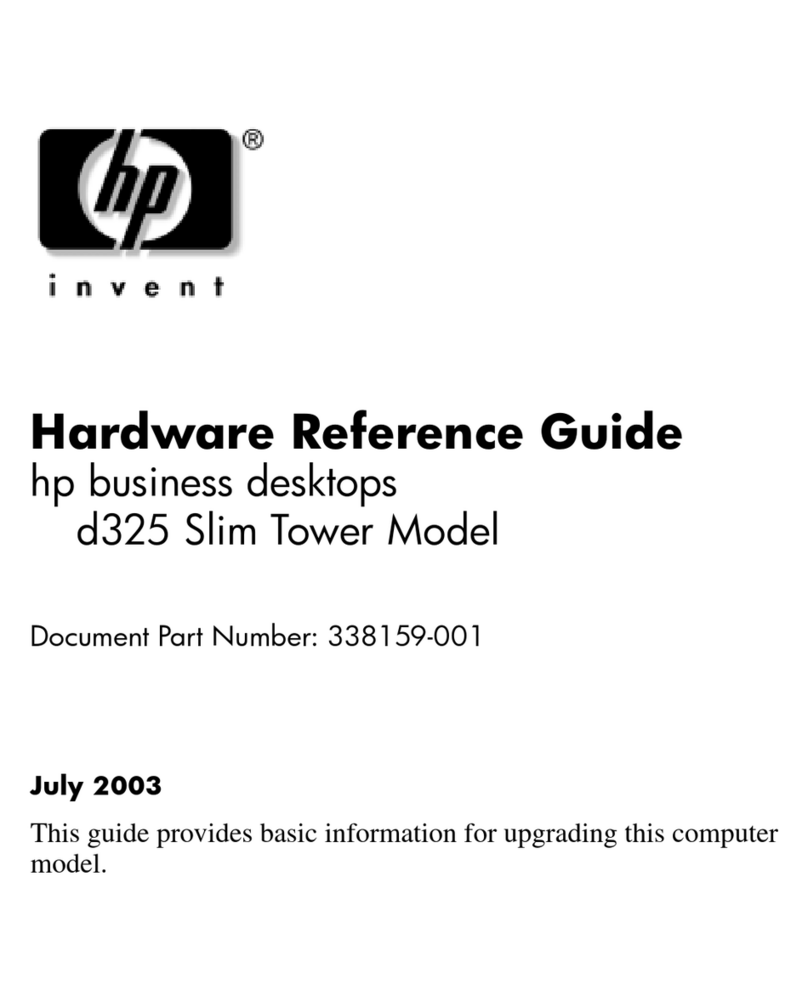 HP d325 Slim Tower Model Operating and maintenance manual HP d325 Slim Tower Model Operating and maintenance manual