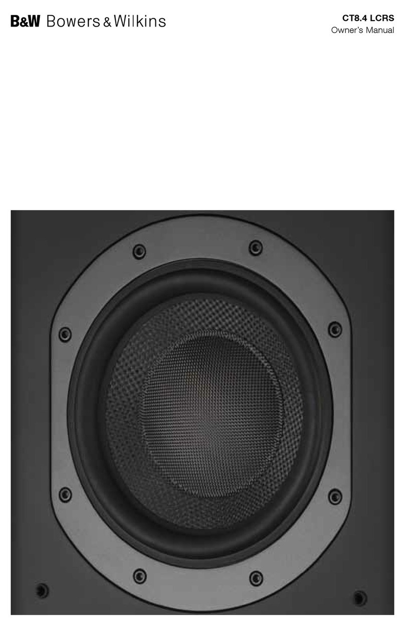 Bowers & Wilkins CT8.4 LCRS owner's manual