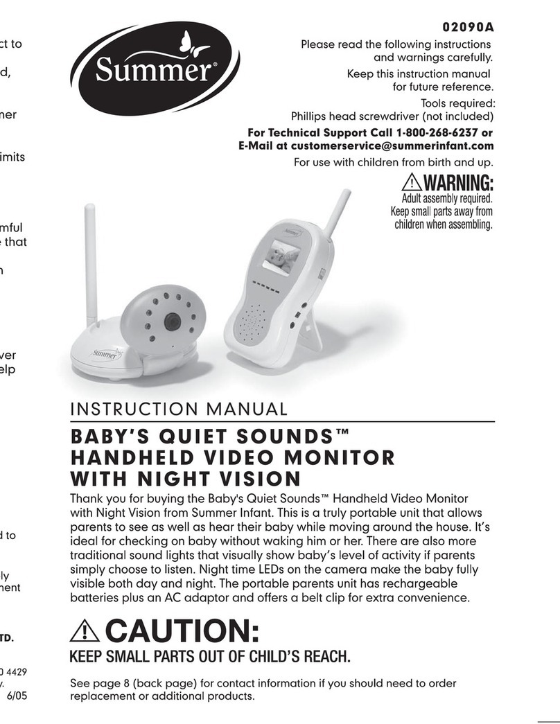 Summer Baby's Quiet Sounds 02090A instruction manual