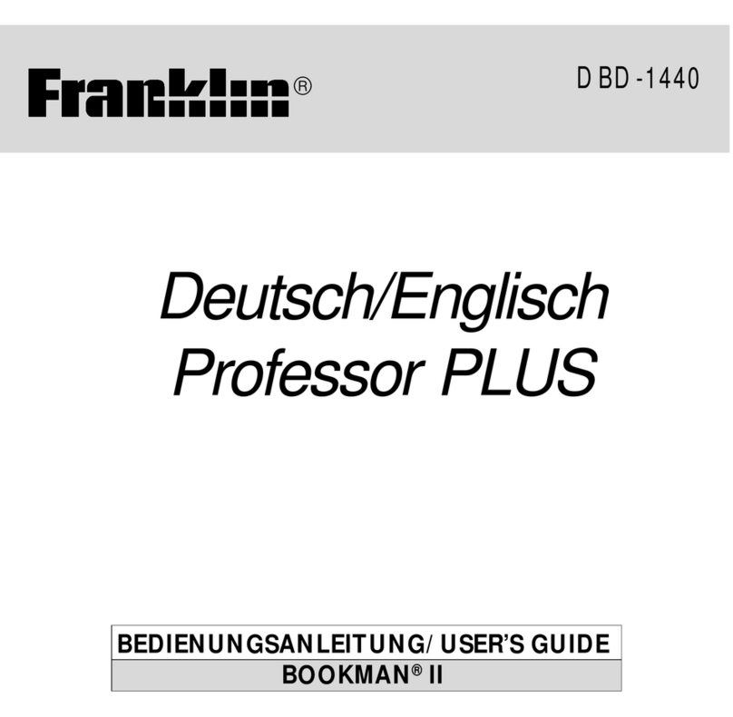 Franklin BOOKMAN II DBD-1440 user guide
