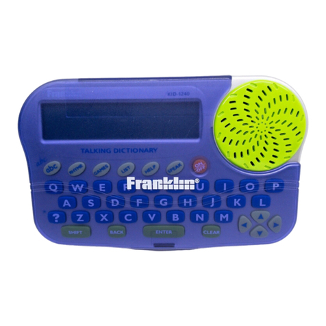Franklin Talking Children's Dictionary KID-1240 Instruction guide