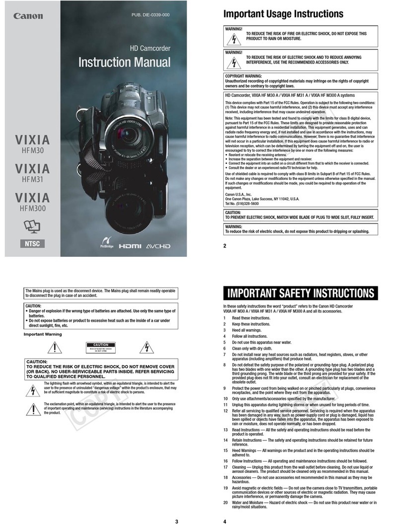 Canon VIXIZ HFM30 User manual