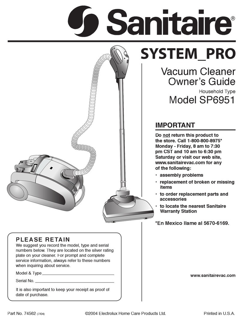 Sanitaire SP6951 owner's guide Sanitaire SP6951 owner's guide