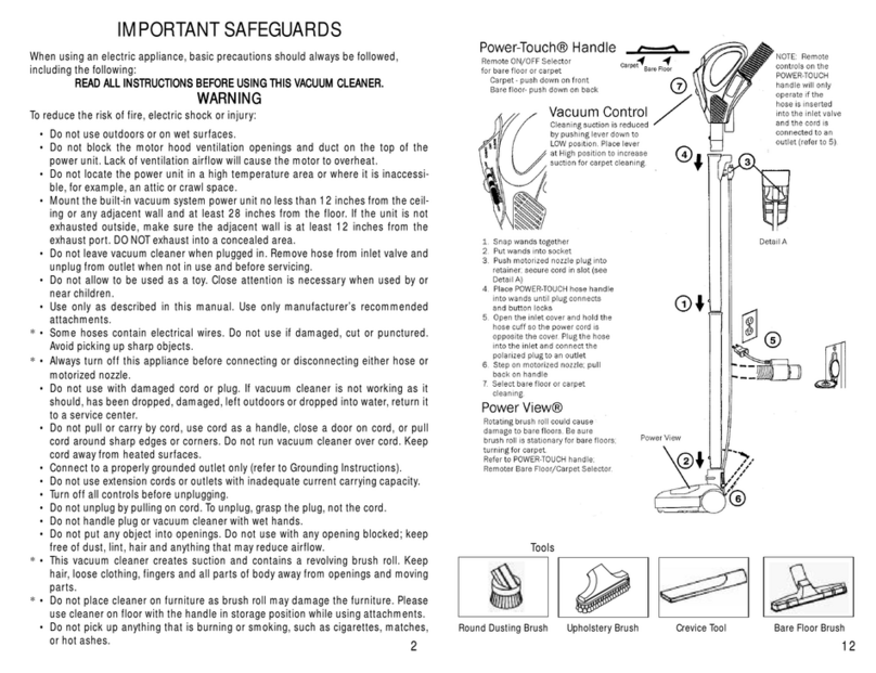 Eureka Power-Touch Handle User manual