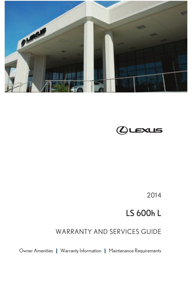 Lexus 2014 LS 600h L User manual Lexus 2014 LS 600h L User manual