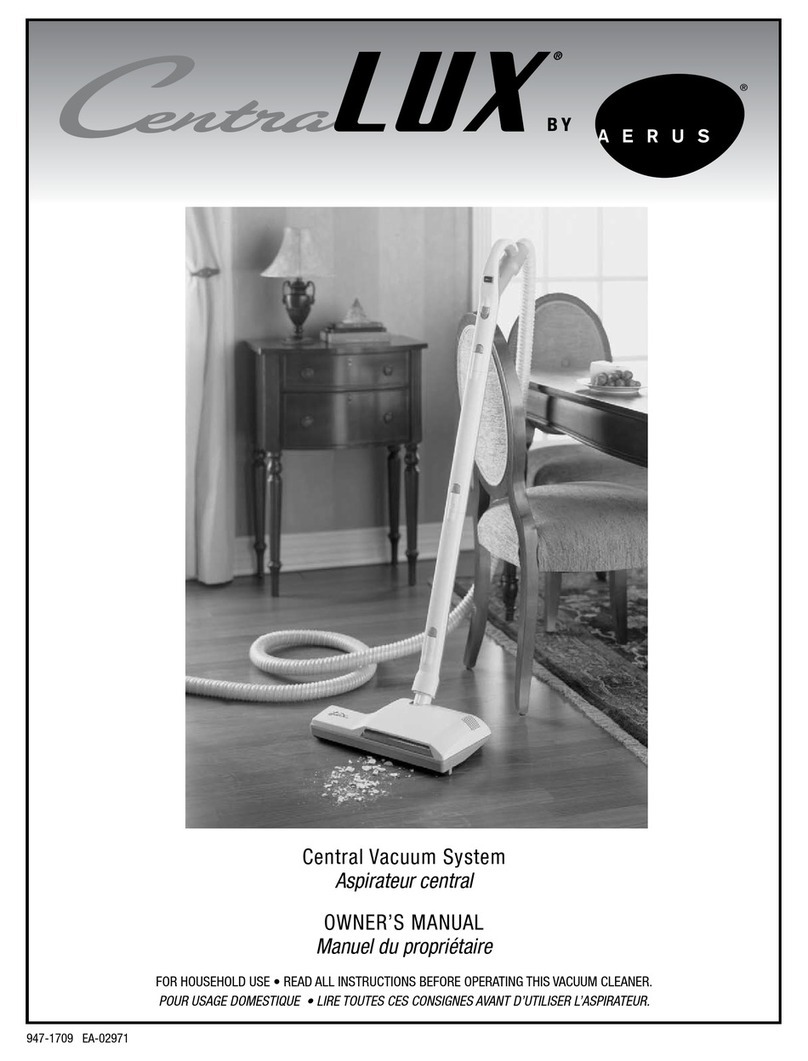 Aerus Centra LUX owner's manual