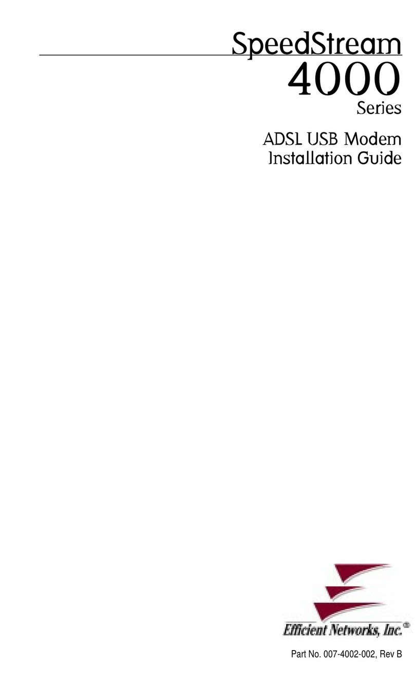 Efficient Networks SpeedStream 4000 User manual