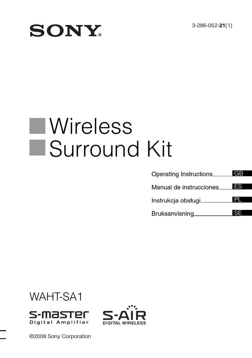 Sony WAHTSA1 - Wireless Audio Delivery System operating instructions