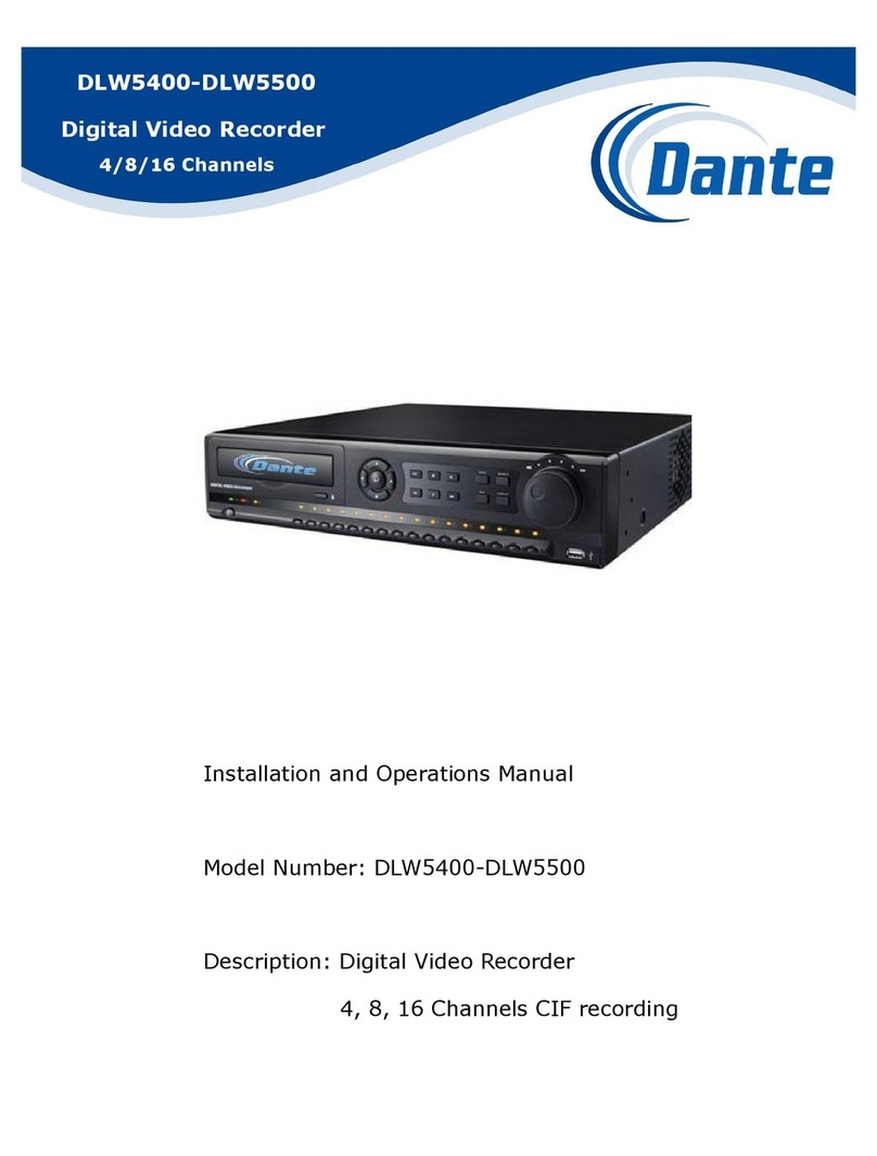 Dante DLW5400 Installation and operation manual
