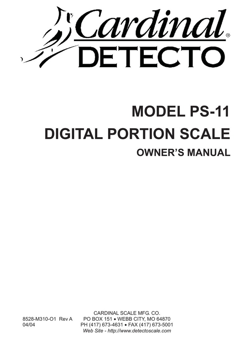 Cardinal Detecto PS-11 owner's manual