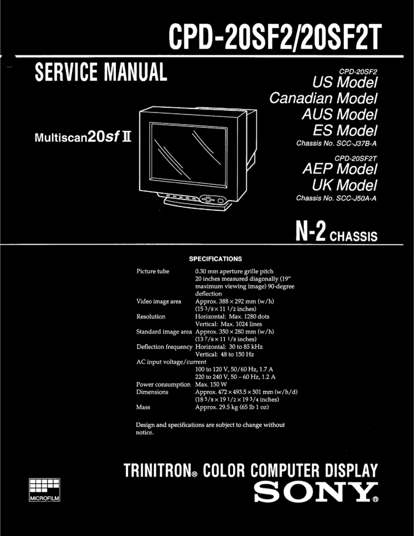 Sony Trinitron CPD-20SF2 User manual