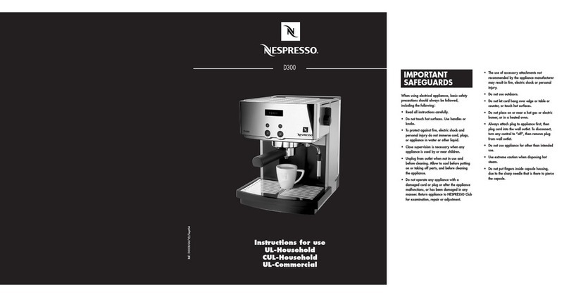 Nespresso D300 Instructions for use