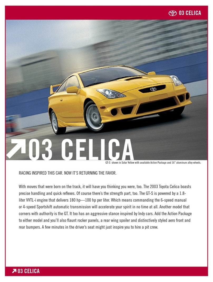 Toyota Celica 2003 Brochure & specs