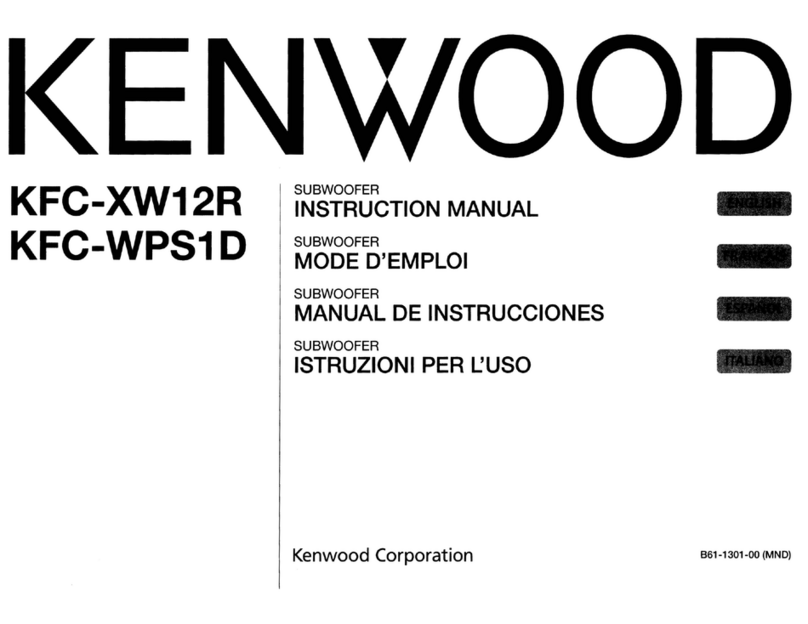 Kenwood KFC-XW12R User manual