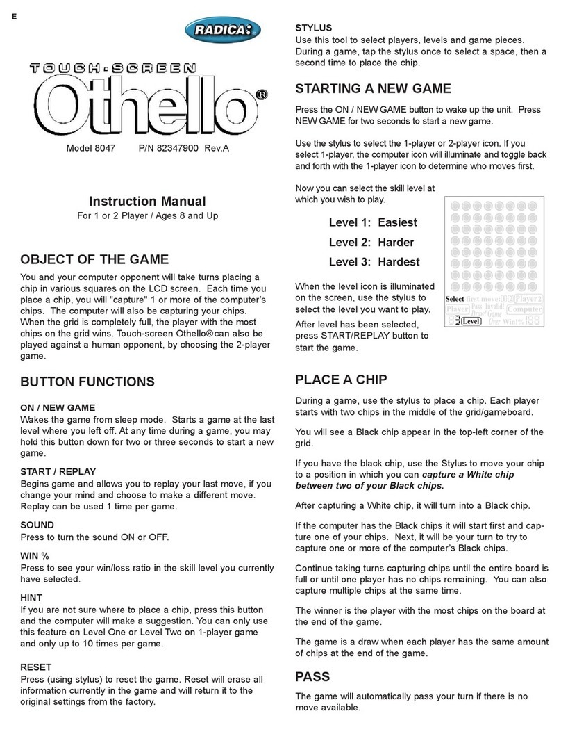 Radica Games Othello 8047 instruction manual