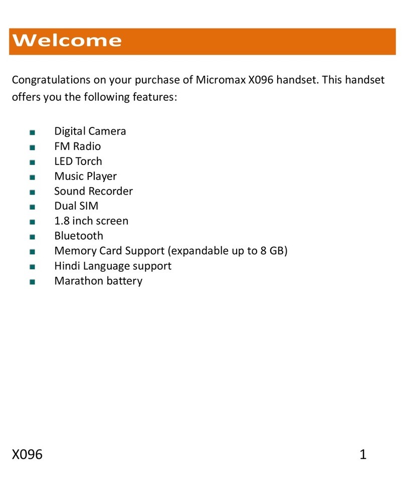 Micromax X096 User manual