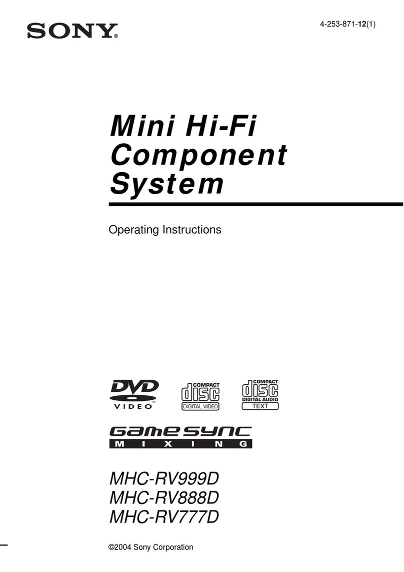 Sony MHC-RV999D operating instructions