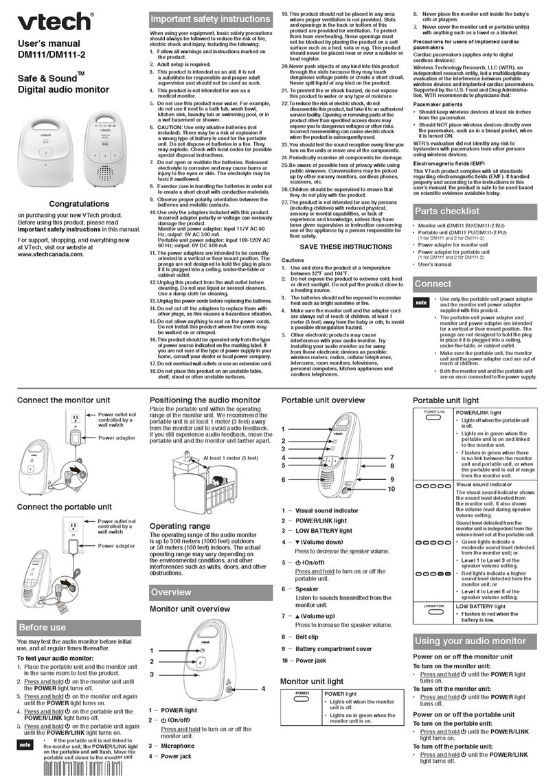 V-tech DM111 User manual