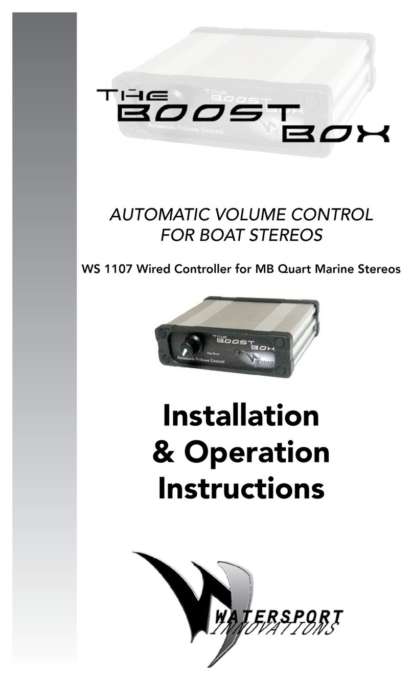 Watersports Innovations The Boost Box WS 1107 Installation & operation instructions
