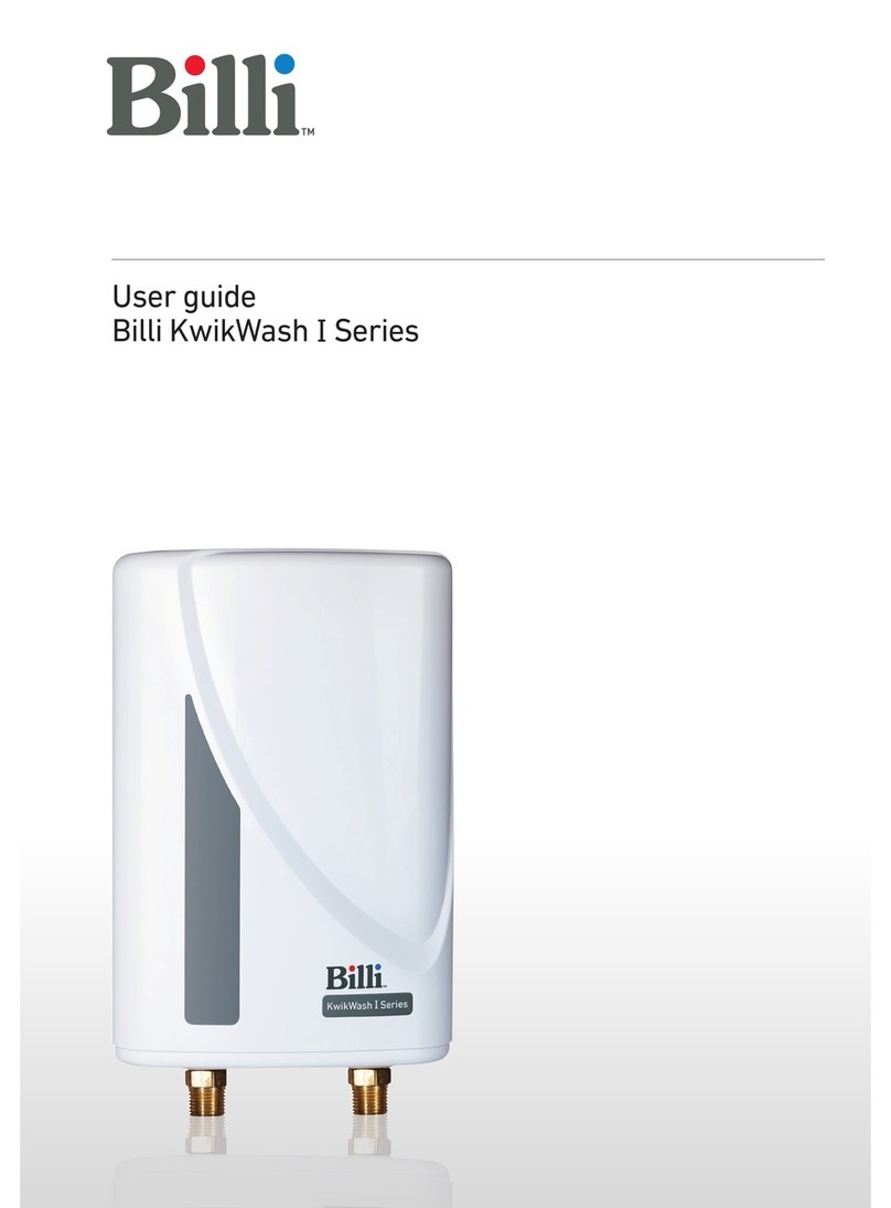 Billi KwikWash I Series user guide Billi KwikWash I Series user guide