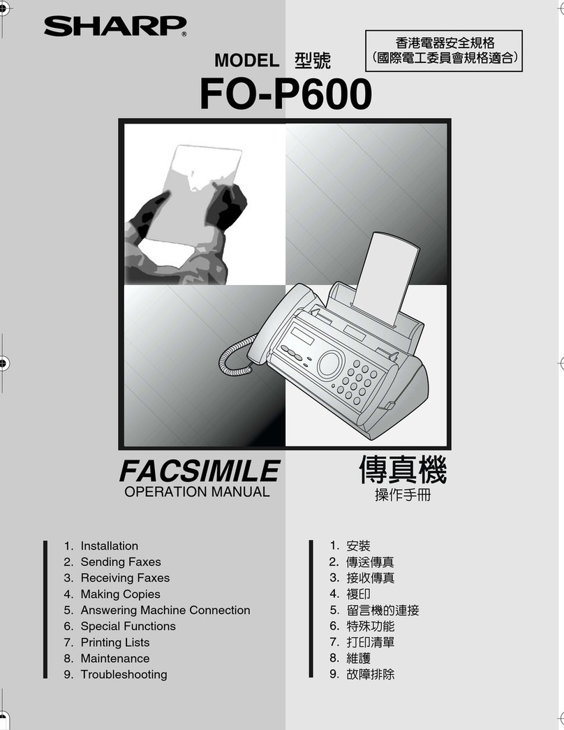 Sharp FO-P600 User manual