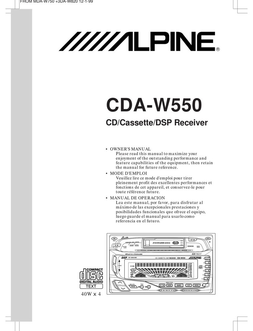 Alpine CDA-W550 User manual
