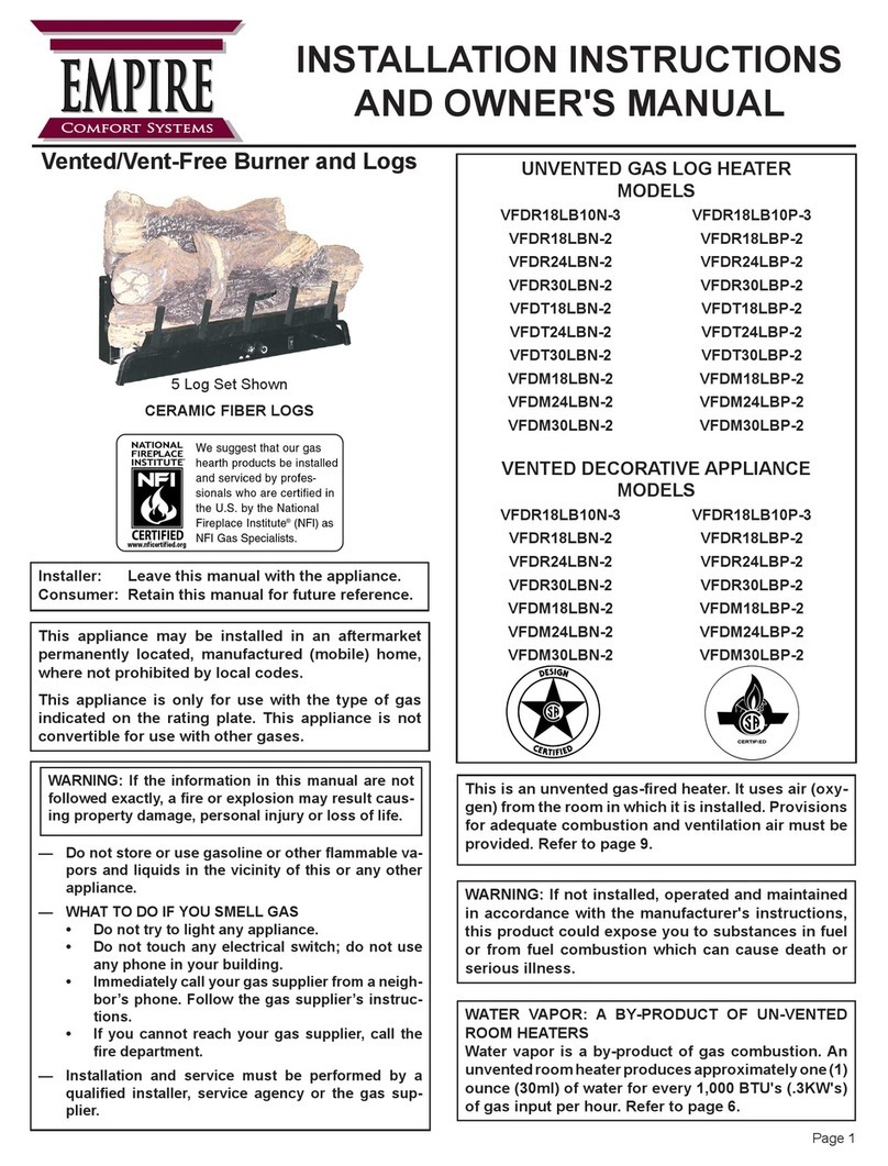 Empire Comfort Systems FDR30LBP-2 Installation instructions and owner's manual Empire Comfort Systems FDR30LBP-2 Installation instructions and owner's manual