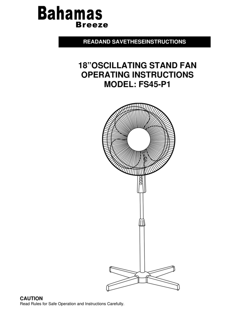 Midea Bahamas Breeze FS45-P1 operating instructions