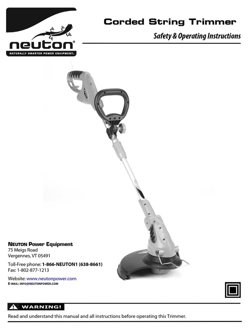 Neuton Corded String Trimmer Safety & Operating Instructions