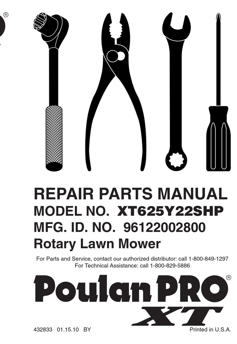 Poulan Pro XT625Y22SHP Repair parts manual