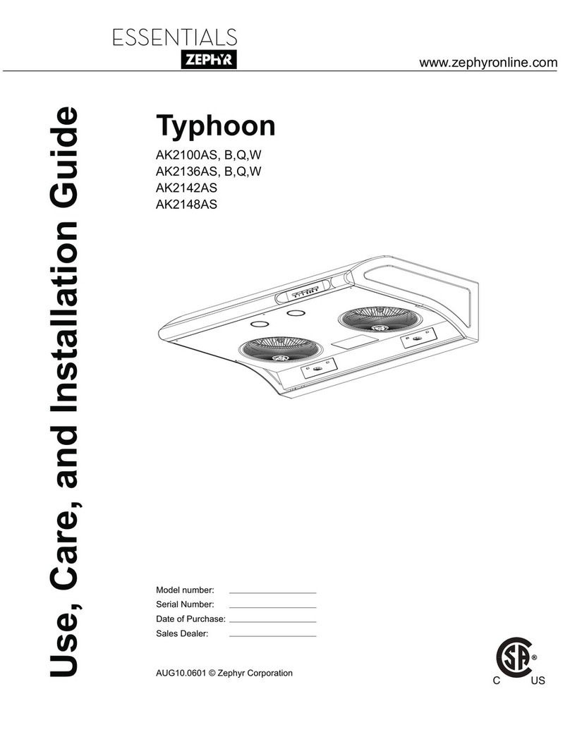 Zephyr AK2100AS Installation guide Zephyr AK2100AS Installation guide