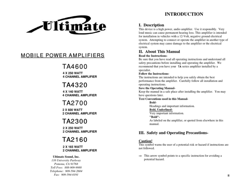 Ultimate Sound TA4600 User manual