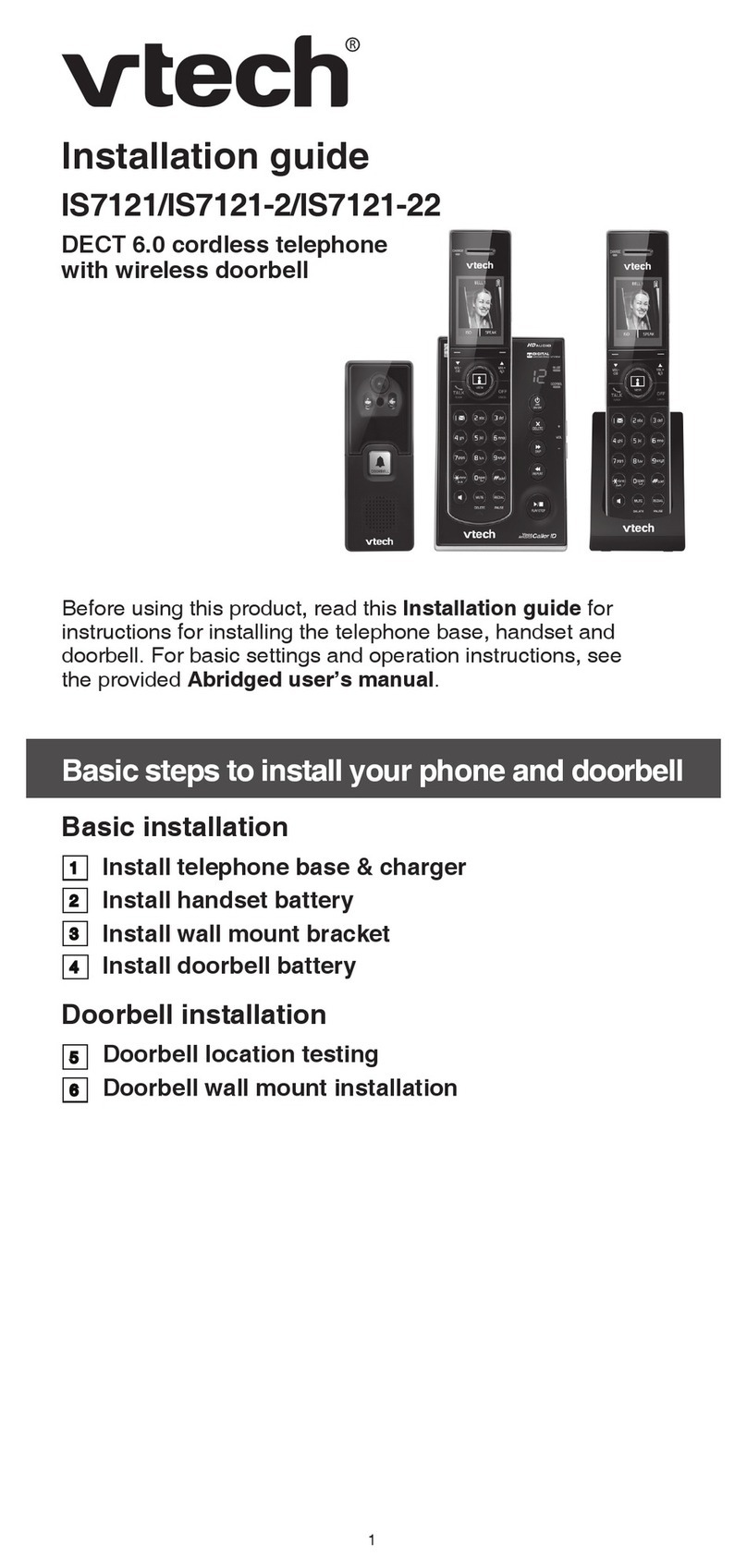V-tech IS7121 User manual