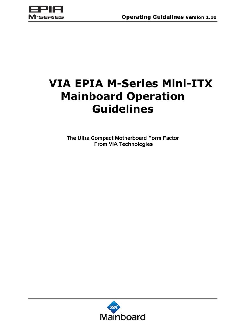 VIA Technologies EPIA M-Series Mini-ITX Instruction Manual