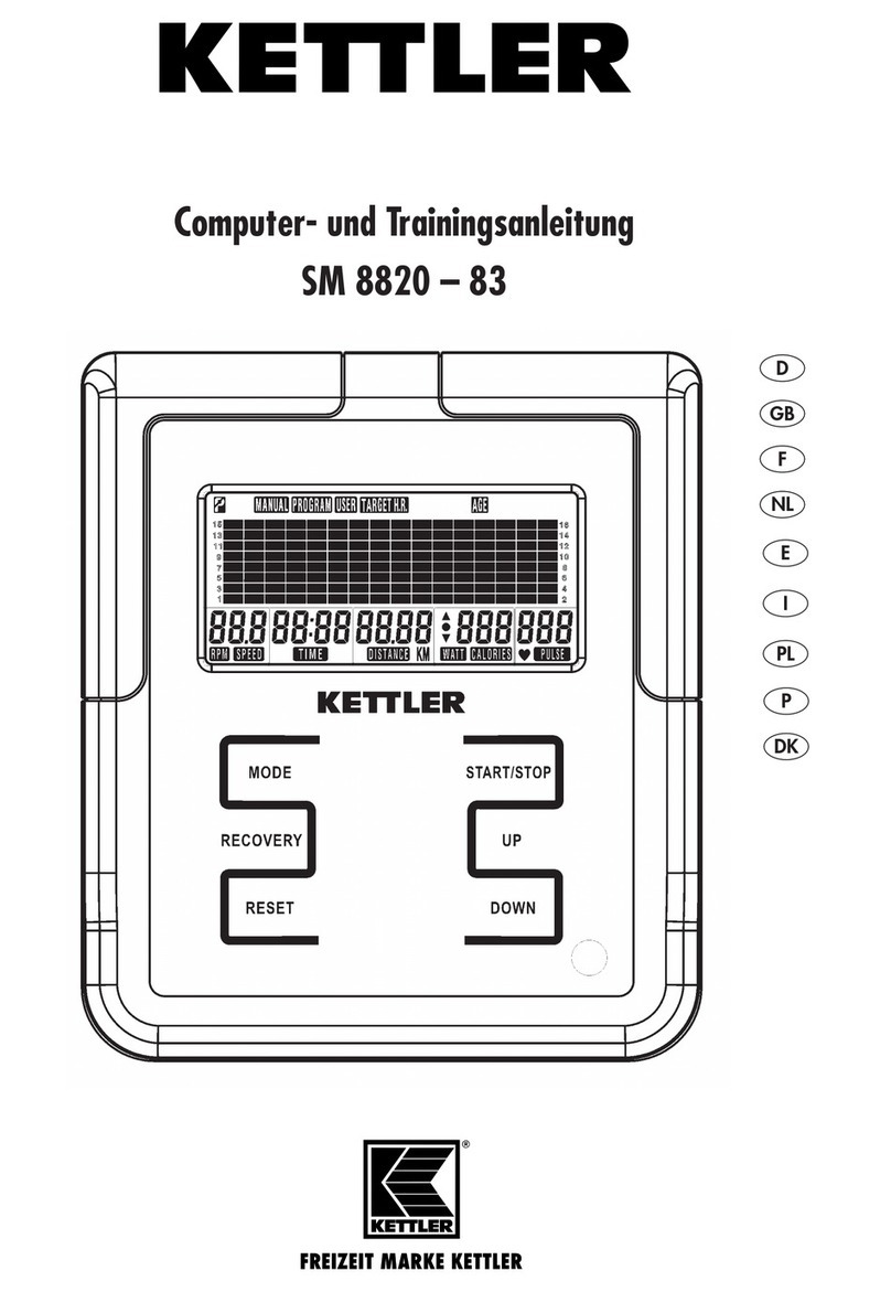 Kettler SM 8820 - 83 operating instructions