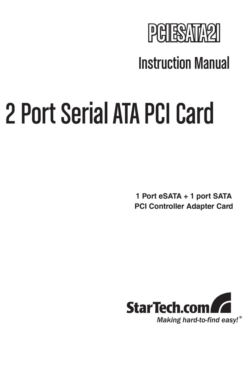 StarTech.com PCIESATA2I instruction manual