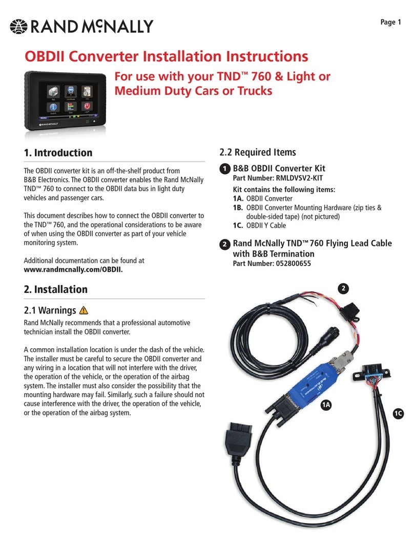 Rand McNally OBDII User manual