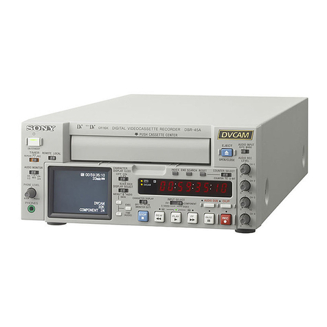 Sony DSR 45A - Professional Editing Video Cassete... User manual