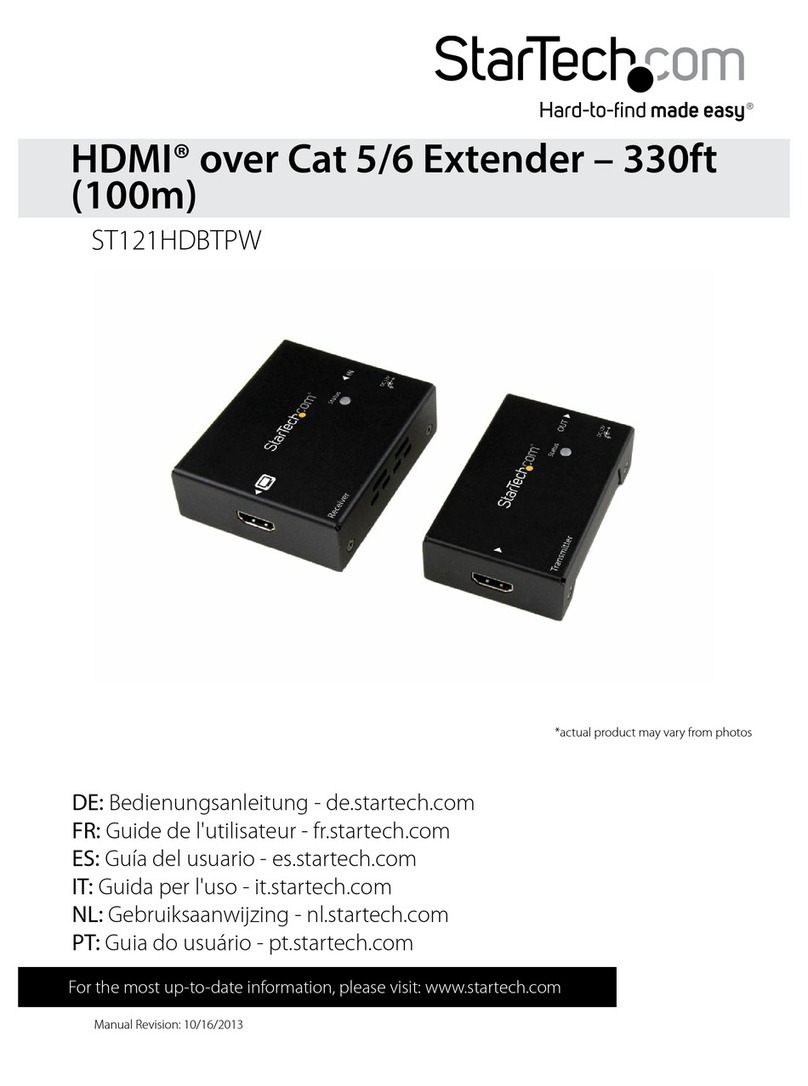 StarTech.com ST121HDBTPW instruction manual